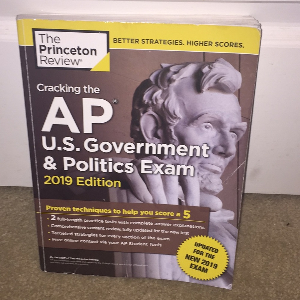 AP Government Princeton Review book 2019(newest)